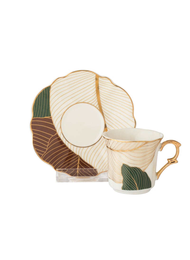 Dania Turkish coffee cup set made of porcelain with a modern and beautiful design - Image 2