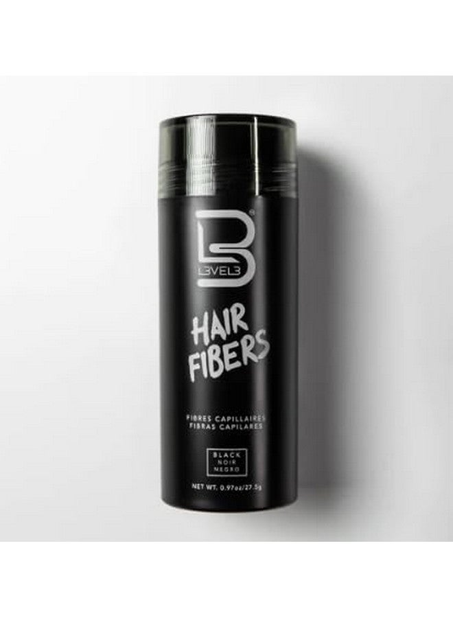 لمستوى 3 L3 - ألياف شعر سوداء من المستوى 3، وأداة توزيع، ومشط ألياف - لتغطية البقع الصلعاء أو الشعر الخفيف - لمسة نهائية طبيعية المظهر - Image 1