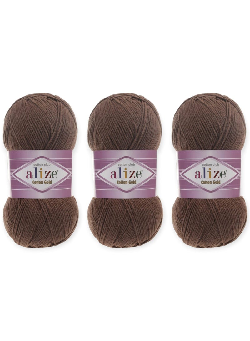 Alize Gold Cotton Wool Yarn, 3 pieces - Image 1