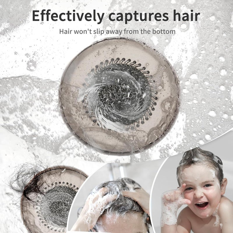 TRAPMATE Shower Drain Hair Catcher, Fast Drainage & Easy Clean Bathtub Drain Cover for Regular & Pop-up Drain (Brown) - Image 3