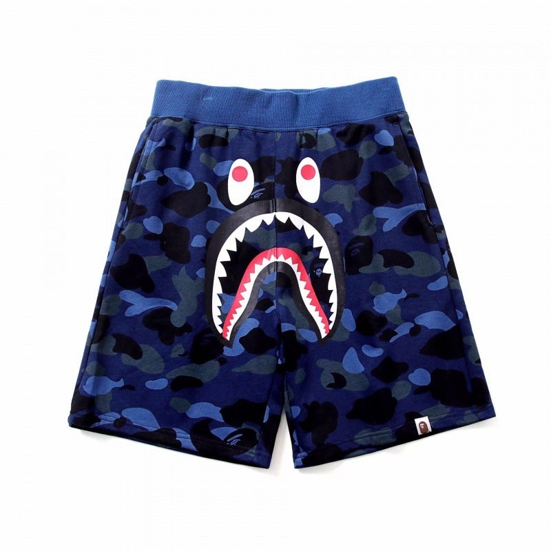 New Japanese-Style Trendy Brand Shark Head Casual Shorts For Men And Women, Youth Fashion Quick-Dry Beach Shorts - Image 1
