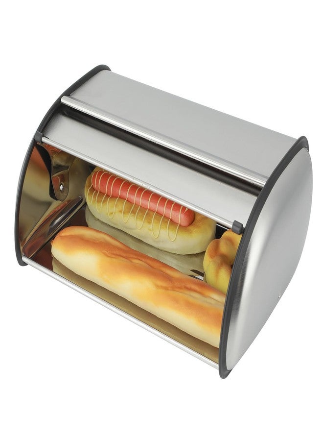 Qudinip Bread Storage Box, Large Capacity Stainless Steel with Non Slip Base, for Bread Cake Container - Image 3
