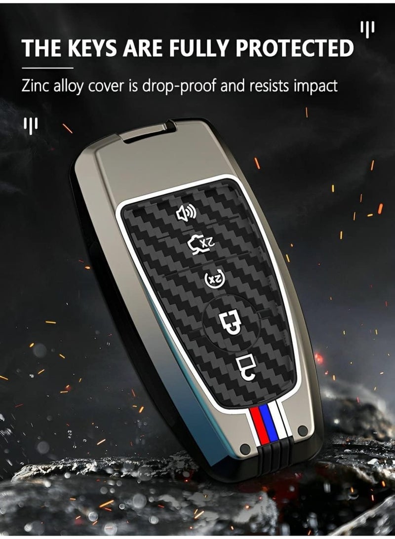 For Ford Key Fob Cover Case Metal Shell Smart Key Holder Protector Compatible for Escape F150 Bronco Explorer F250 Mustang F350 Edge Fusion 2018-2024 - Image 5