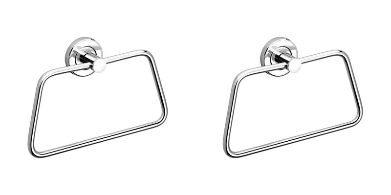 GARBNOIRE Stainless Steel Towel Ring, Napkin Ring, Towel Holder, Towel Hanger for Bathroom, Kitchen, Washbasin, Homes, Hotels- Chrome Finish (Pack of 2) - Image 1
