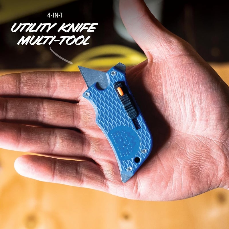 Outdoor Edge SlideWinder - Utility Knife Multitool with Standard Replaceable Razor Blade, Screwdrivers, Prybar, Bottle Opener and Pocket Clip with Locking Auto-Retracting Blade - Image 4