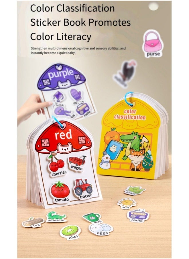 Quiet book Color Classification Kids Early Education Interactive Toys, Repeatedly Torn And Paste,Kids Busy Books  - Image 3