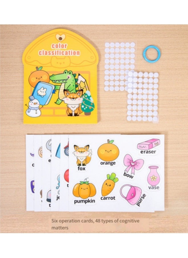 Quiet book Color Classification Kids Early Education Interactive Toys, Repeatedly Torn And Paste,Kids Busy Books  - Image 2