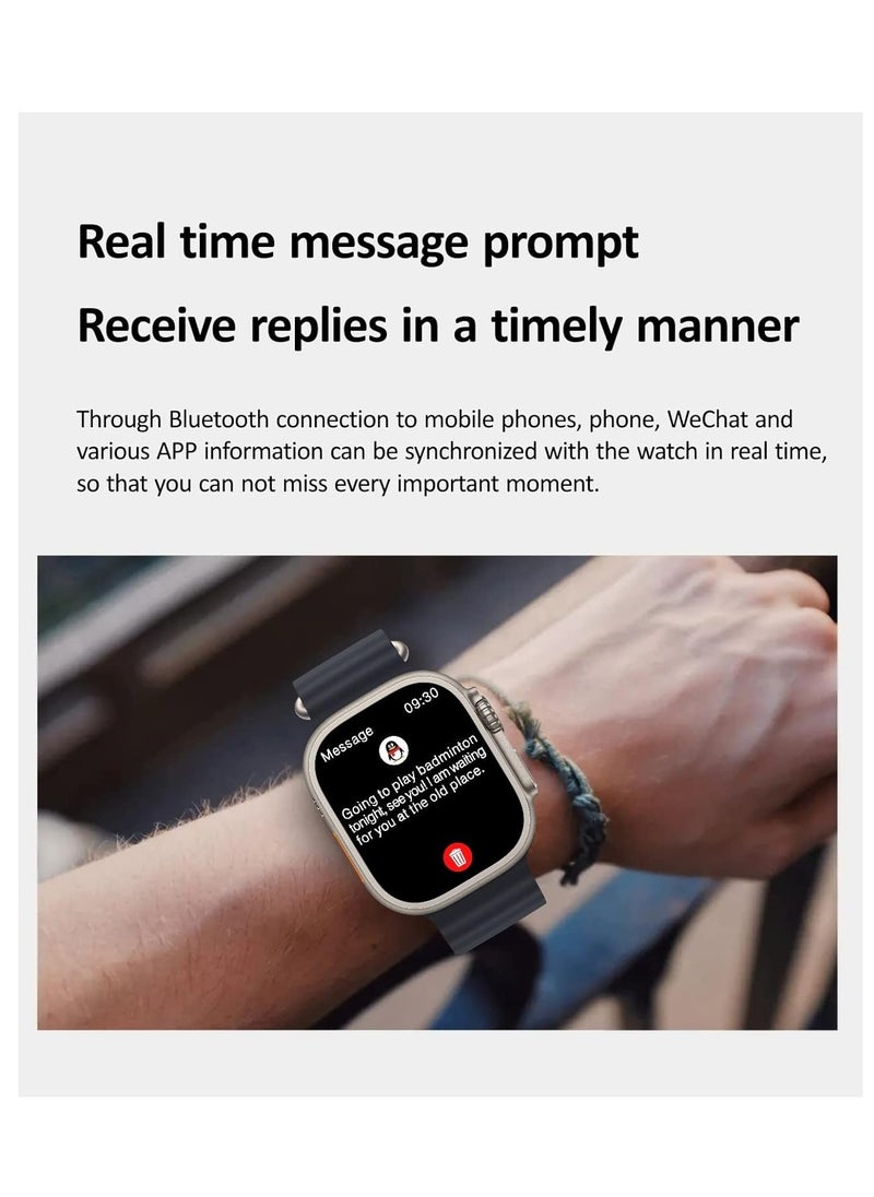 ELTRAZONE - HK8 Pro Max 2.12" AMOLED Screen Ultra Smart Watch Series 8 49mm Memory 256MB Battery 320mAh Compass NFC Waterproof IP68 Wireless Charging - Image 1
