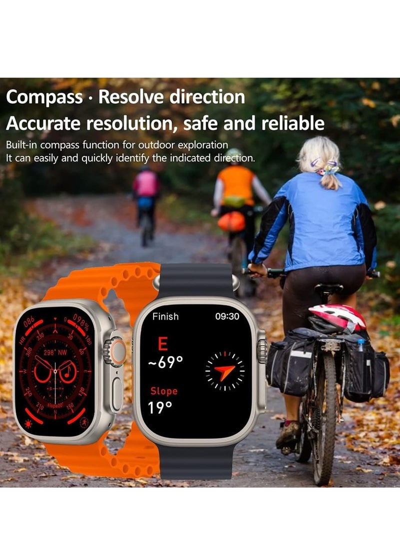 ELTRAZONE - HK8 Pro Max 2.12" AMOLED Screen Ultra Smart Watch Series 8 49mm Memory 256MB Battery 320mAh Compass NFC Waterproof IP68 Wireless Charging - Image 1