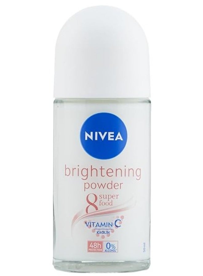 Nivea 2 Pcs Nivea  Brightening Powder Super Food Vitamin C ,Roll-on Deodorant ,50Ml - Image 3