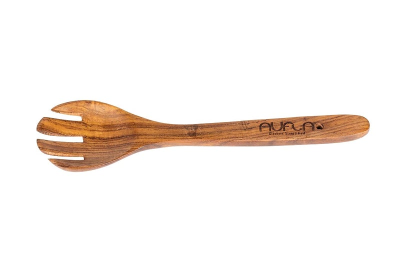 AUFLA Quality Wooden Hand Crafted Cooking Spoon Set Natural Rose WoodSheesham Wood Utensils for Cooking Set of 6 - Image 3