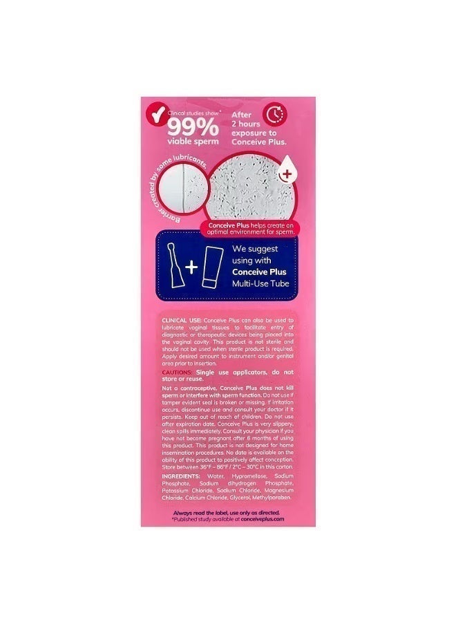 sasmar Conceive Plus – Fertility-Friendly Lubricant for Couples (8 × 4 g) – pH Balanced and Sperm-Friendly - Image 2