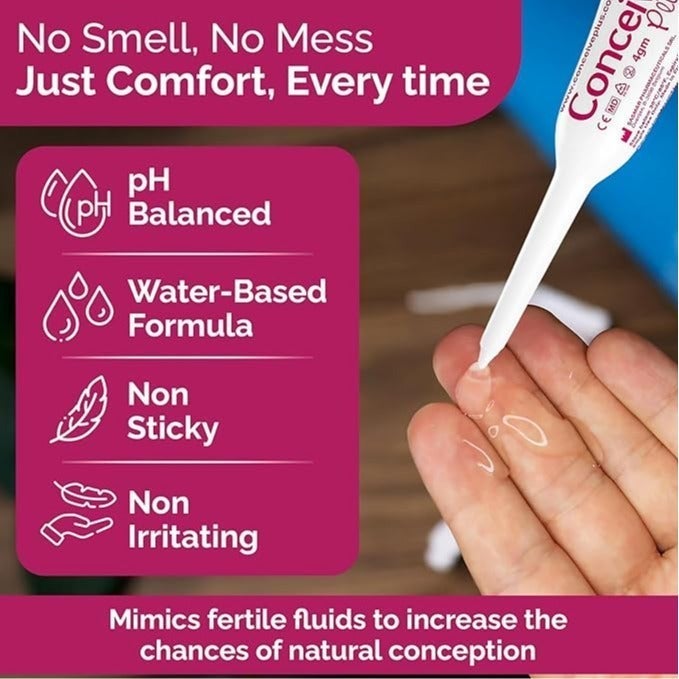 sasmar Conceive Plus – Fertility-Friendly Lubricant for Couples (8 × 4 g) – pH Balanced and Sperm-Friendly - Image 4