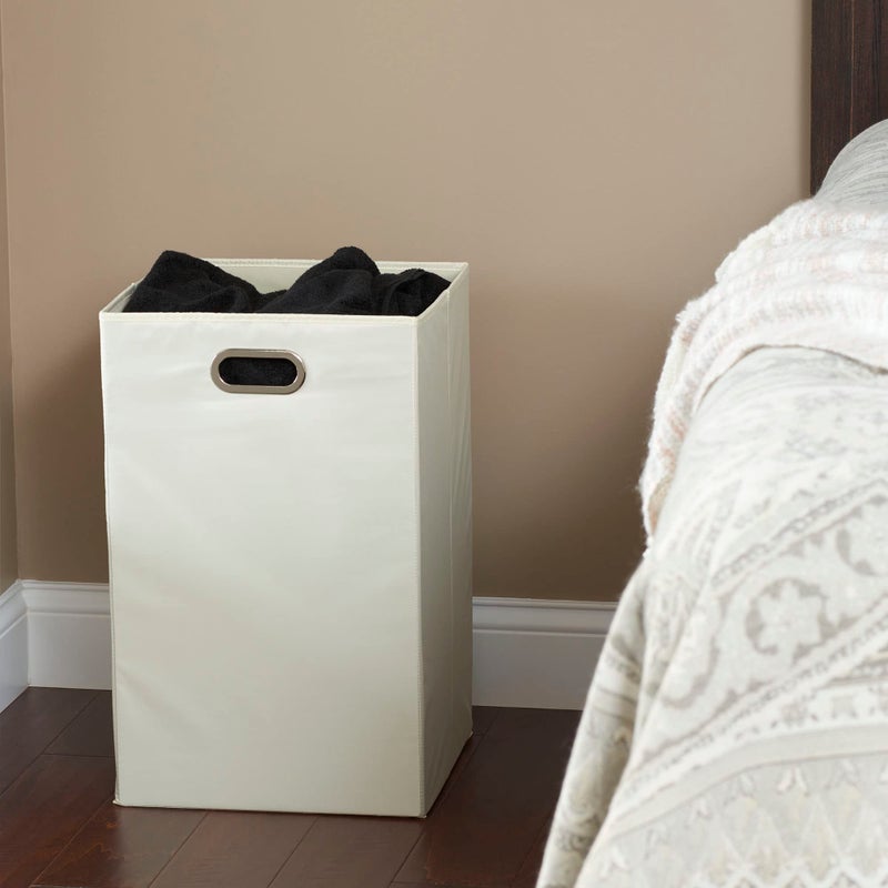 Household Essentials Folding Laundry Hamper, Natural - Image 2
