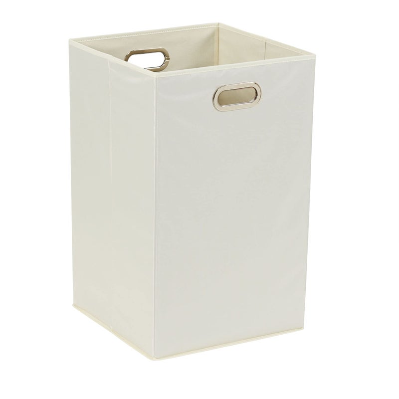 Household Essentials Folding Laundry Hamper, Natural - Image 1