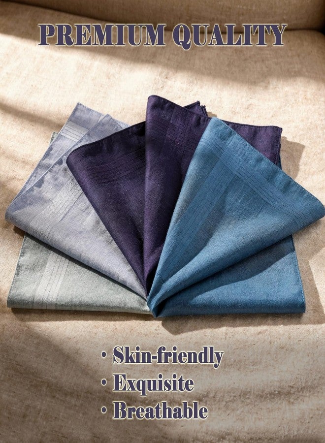 WOXVM Men's Handkerchiefs 10 Pack Soft Handkerchiefs for Men Premium Assorted Mens Pocket Square Gents Hankies, Gifts for Men Women - Image 3