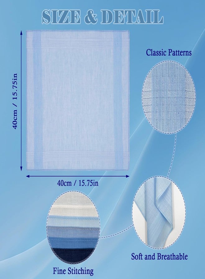 WOXVM Men's Handkerchiefs 10 Pack Soft Handkerchiefs for Men Premium Assorted Mens Pocket Square Gents Hankies, Gifts for Men Women - Image 2