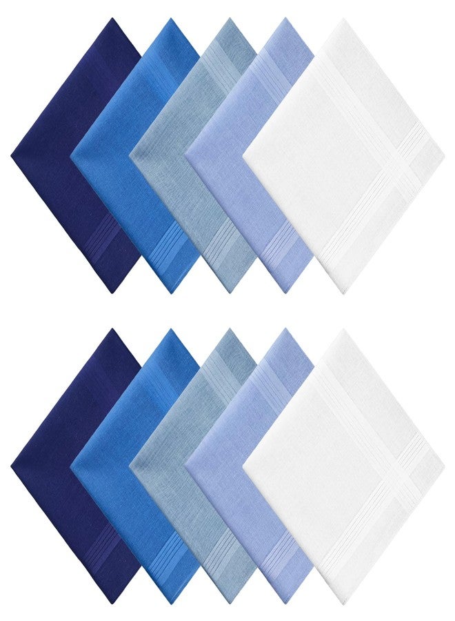 WOXVM Men's Handkerchiefs 10 Pack Soft Handkerchiefs for Men Premium Assorted Mens Pocket Square Gents Hankies, Gifts for Men Women - Image 1