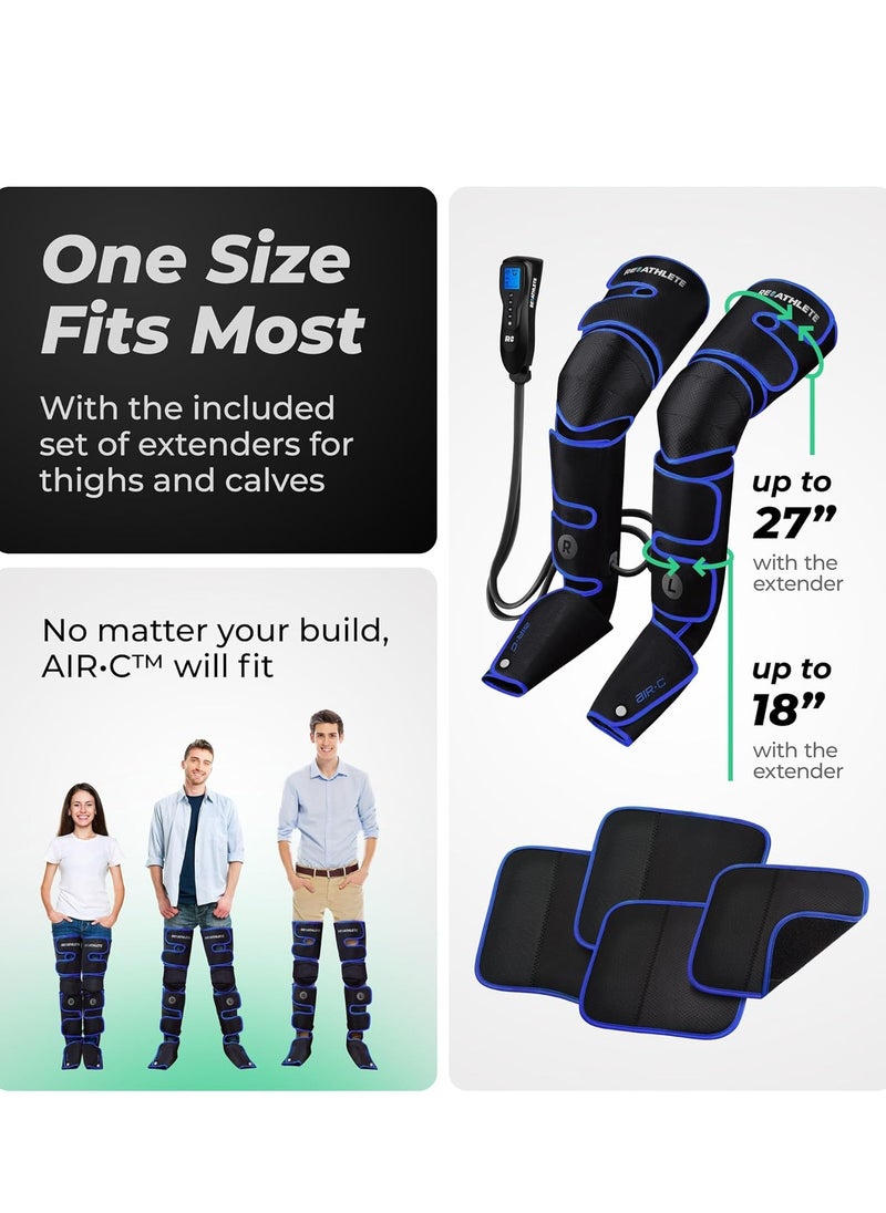 Other Manufacturer Reathlete Leg Massager, Air Compression for Circulation Calf Feet Thigh Massage, Muscle Pain Relief, Sequential Boots Device with Handheld Controller with Knee Heat Function (United States Version)  - Image 4
