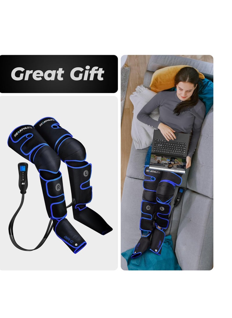 Other Manufacturer Reathlete Leg Massager, Air Compression for Circulation Calf Feet Thigh Massage, Muscle Pain Relief, Sequential Boots Device with Handheld Controller with Knee Heat Function (United States Version)  - Image 2