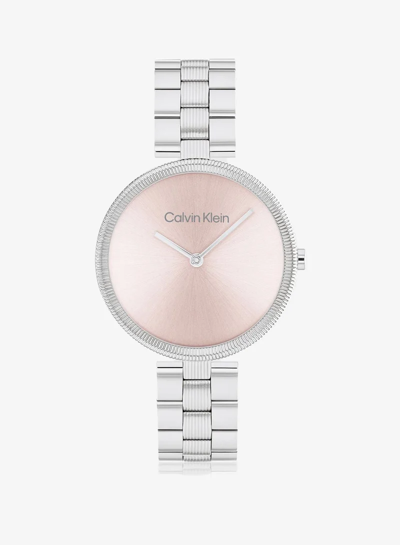 2-Hand Gleam Collection Quartz Movement Watch For Women With Silver Stainless Steel Bracelet - 25100015