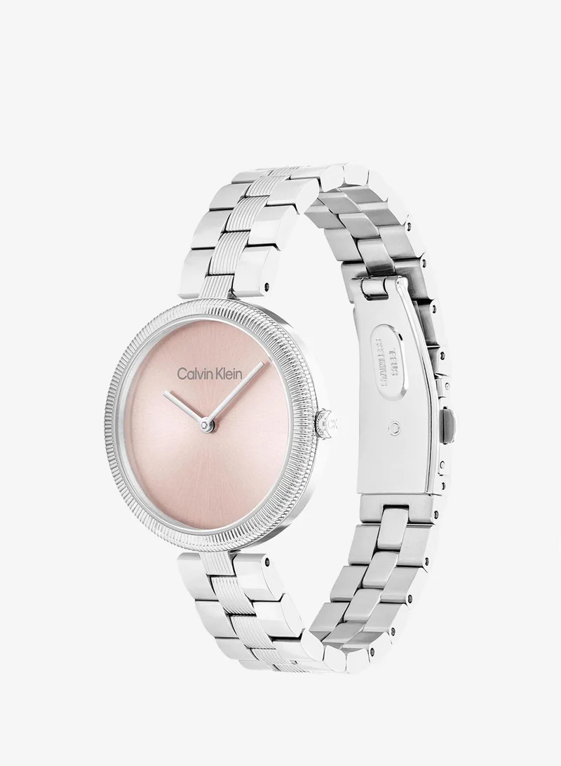 Calvin Klein  2-Hand Gleam Collection Quartz Movement Watch For Women With Silver Stainless Steel Bracelet - 25100015 for Women | Best Price UAE