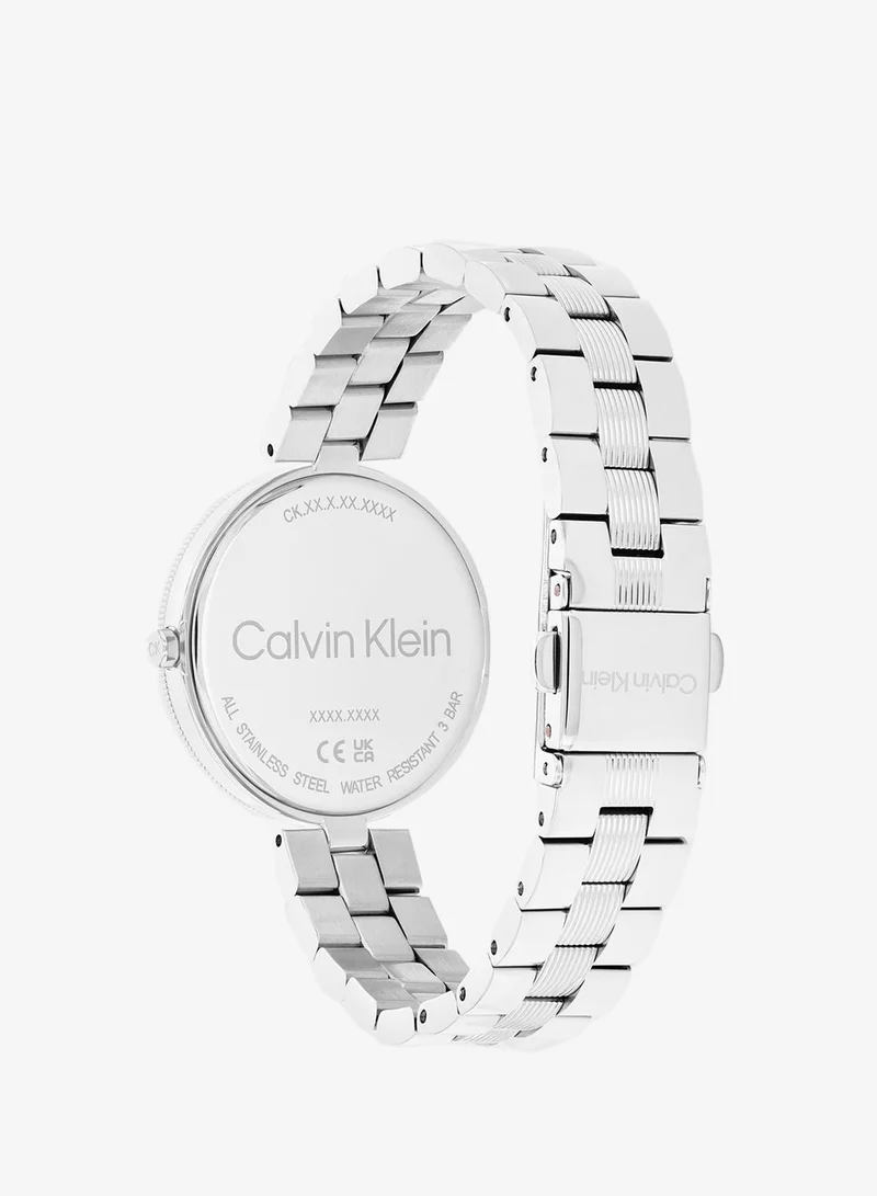 Calvin Klein  2-Hand Gleam Collection Quartz Movement Watch For Women With Silver Stainless Steel Bracelet - 25100015 for Women | Best Price UAE