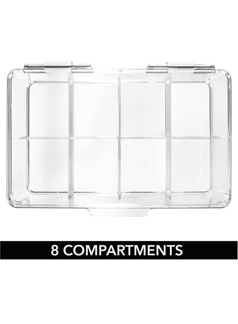 Easy Select Tea Chest Box - 1PC Tea Storage Box with 8 Compartments Holds up to 100 Tea Bags Each -Tea Organiser - Tea Bag Storage Box - Clear - Image 5