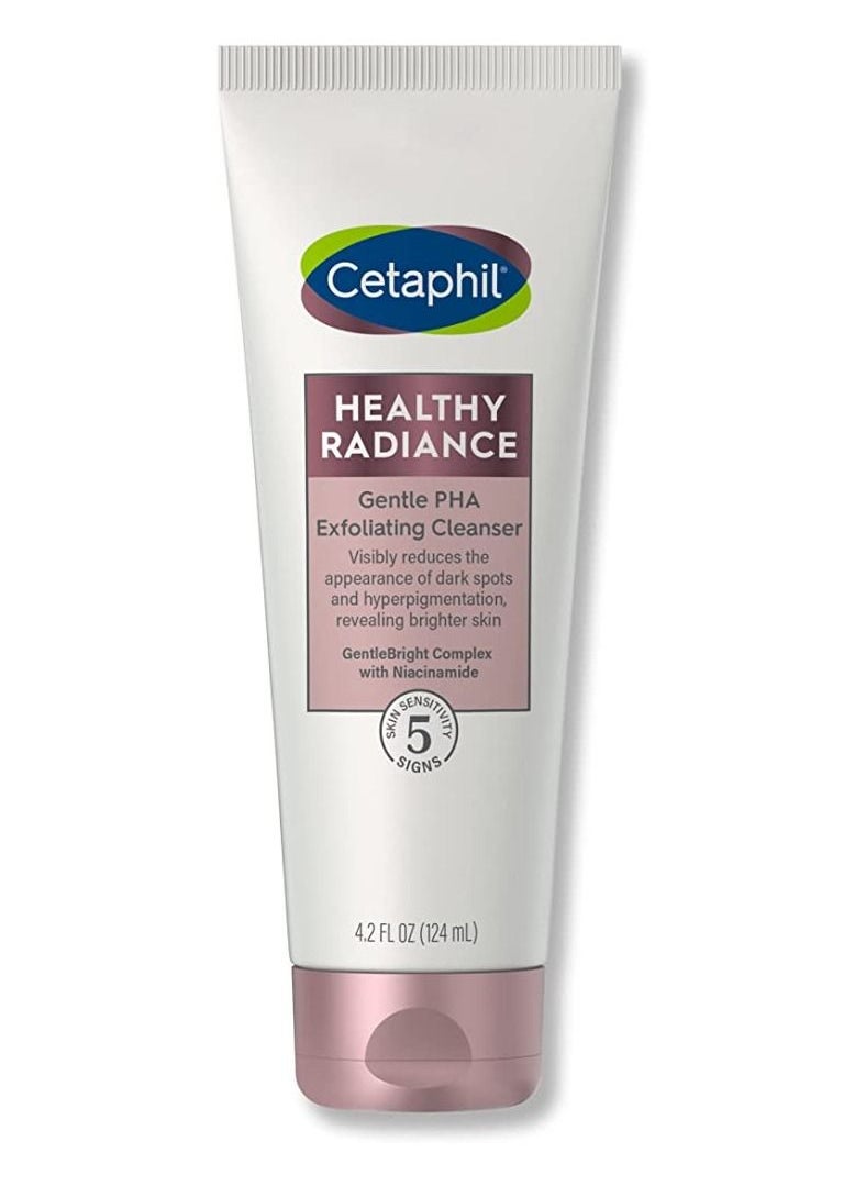 Face Wash by Cetaphil, Healthy Radiance Gentle Exfoliating Cleanser, Visibly Reduces Look of Dark Spots and Hyperpigmentation, Designed for Sensitive