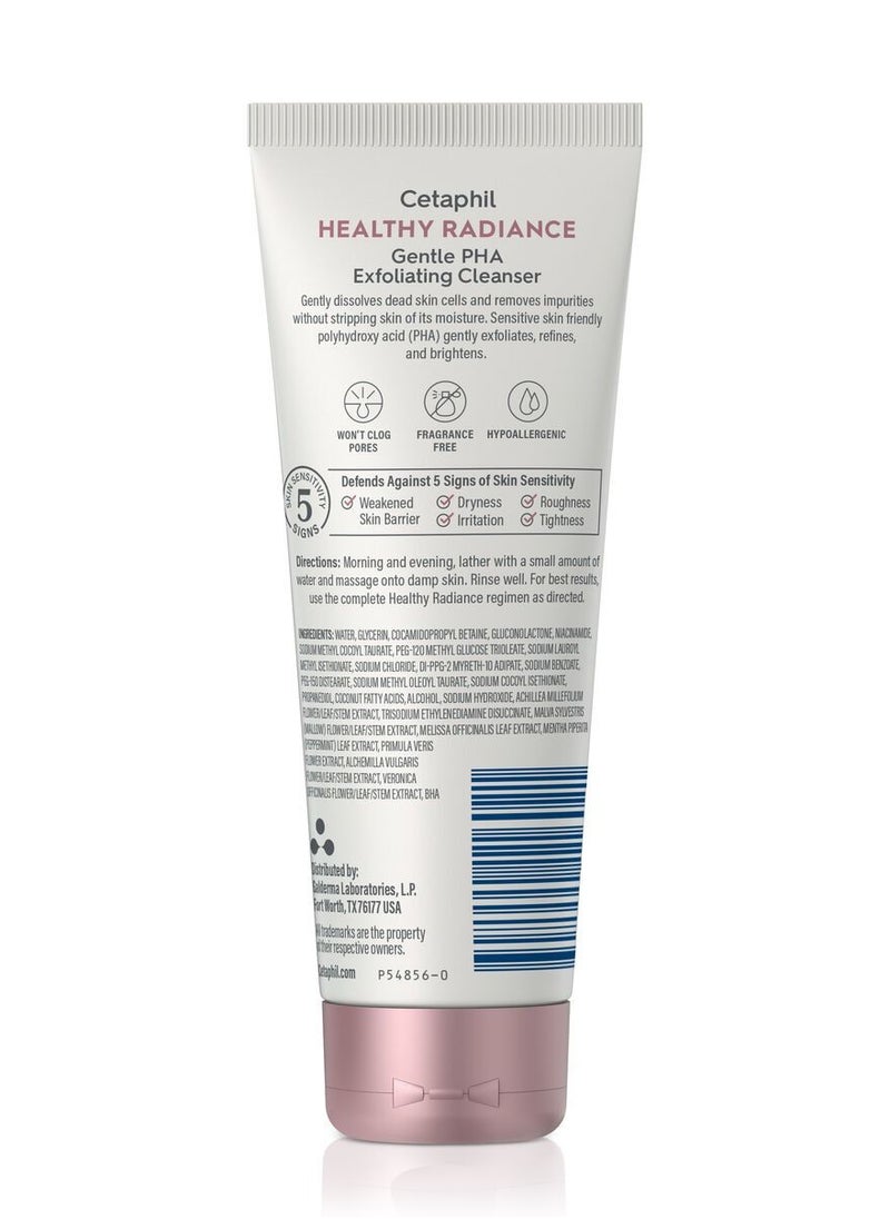 Face Wash by Cetaphil, Healthy Radiance Gentle Exfoliating Cleanser, Visibly Reduces Look of Dark Spots and Hyperpigmentation, Designed for Sensitive