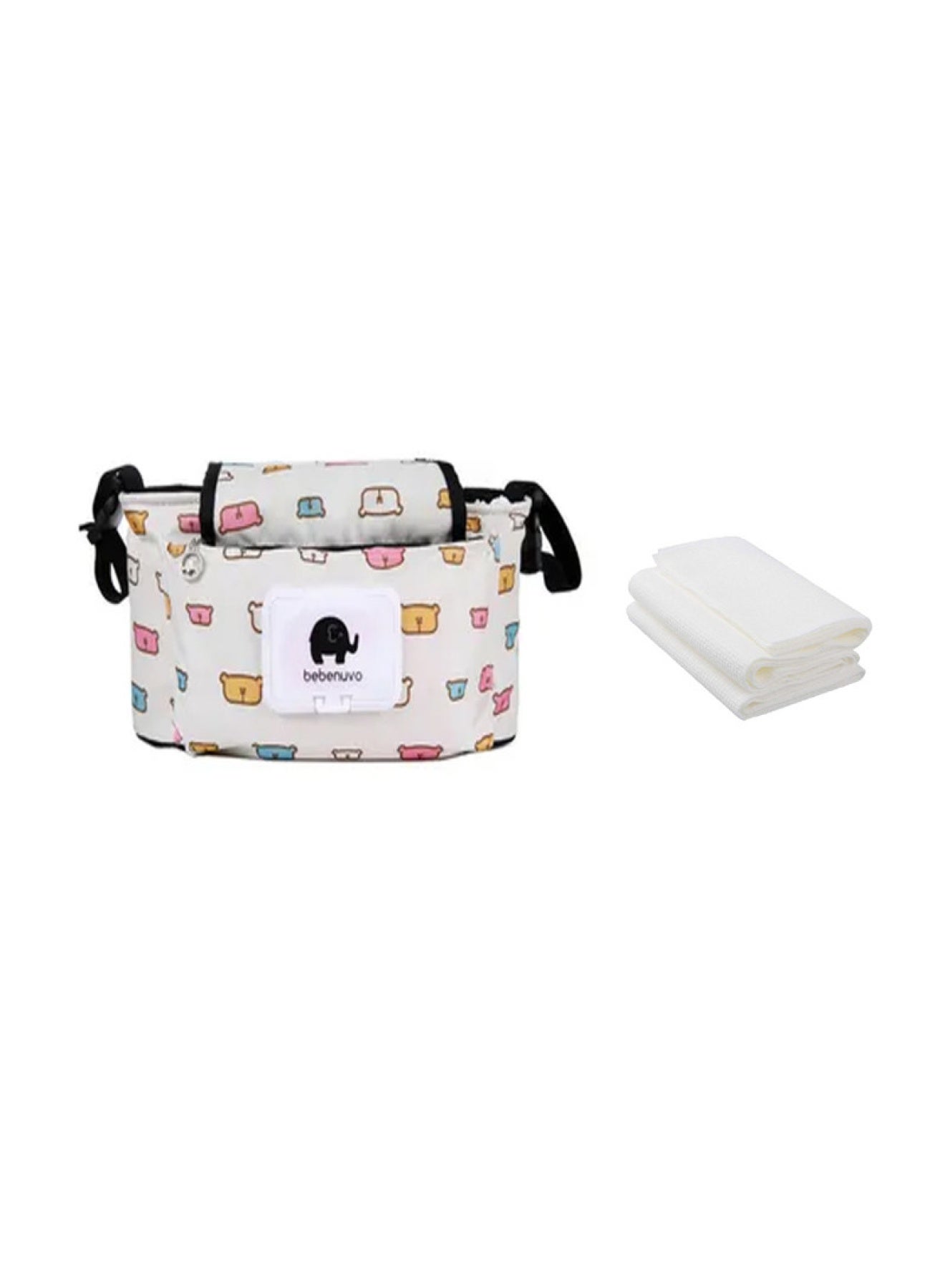 STAR BABiES Combo Pack Stroller Bag Disposable Towel Pack Of 3 - White