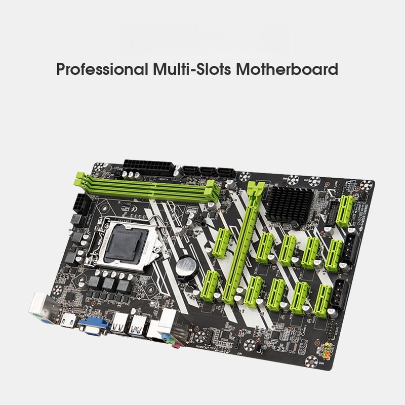 لوحة الأم LGA1151: لوحة دقيقة مطبوعة عالية الجودة سوداء بشبكة غيغابايت - تدعم 12 كرت جرافيك، و2 فتحات ذاكرة DDR4 معالجات Intel Core/Pentium/Celerجيل من 6 إلى 8 - Image 5