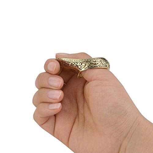 AMEYXGS Archery Thumb Ring Handmade Brass Finger Protector Thumb Protector Ring for Outdoor Archery Hunting Accessories Finger Tab (23#) - Image 3