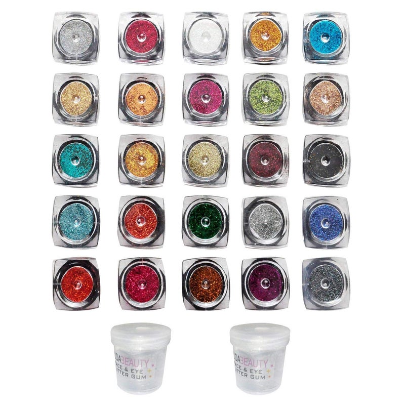 Elecsera Multicolor Beautiful Eyeshadow Glitter Powder with Eye GlueGum 200 g Multicolor - Image 1
