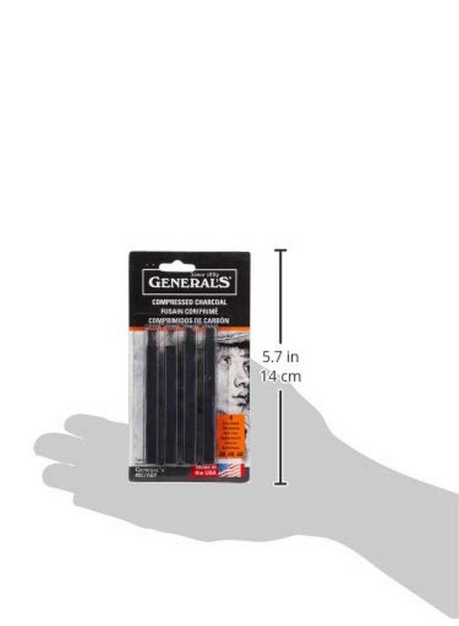 General's General Pencil 957Abp Compressed Charcoal Sticks 4/Pkgblack Soft Assorted - Image 3