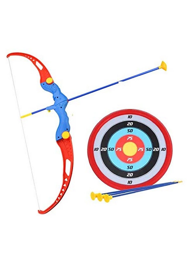 Amitasha Kids Archery Bow And Arrow Toy Set With Target Board For Kids Indoor Outdoor Garden Fun Suction Cups 3 Arrows Target Game For Boys 3-15 Years Birthday Gift  - Image 1
