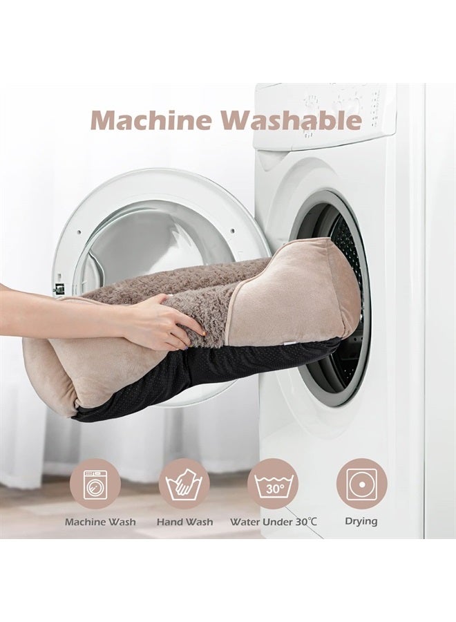 INVENHO سرير كلب كبير جداً للكلاب الكبيرة والمتوسطة والصغيرة سرير كلب قابل للغسل، سرير كلب طبي، سرير جرو ناعم مهدئ، سرير مريح للحيوانات الأليفة مع قاعدة غير قابلة للانزلاق XL(35"x25"x10)  - Image 5