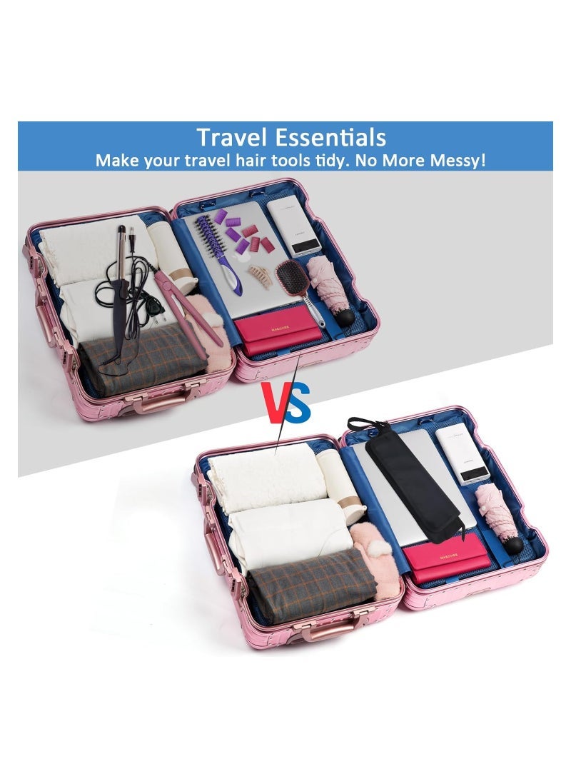 Captaintech Tools Travel Bag, 2-in-1 Travel Carrying Case, with Heat Resistant Mat, Travel Must Haves, Portable Storage Organizer Bag, Hot Tools Curling Iron Flat Irons Hair Volumizer Styler, Toiletry Bag - Image 2