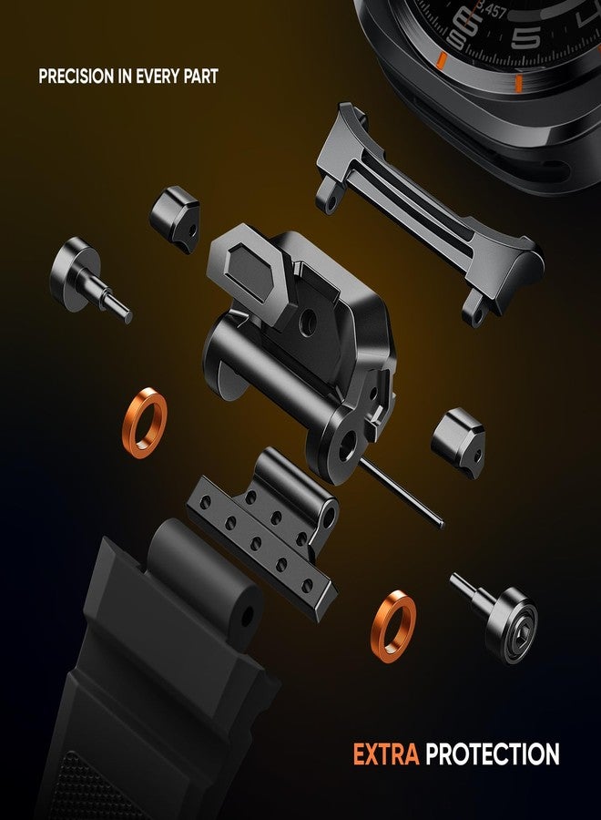 Suitisbest Sport Band Compatible with Galaxy Watch Ultra Bands 47mm (2025/2024), Samsung Ultra Watch Band for Men Women - Soft Silicone Samsung Watch Ultra Strap with Durable Stainless Steel Connector - Image 3