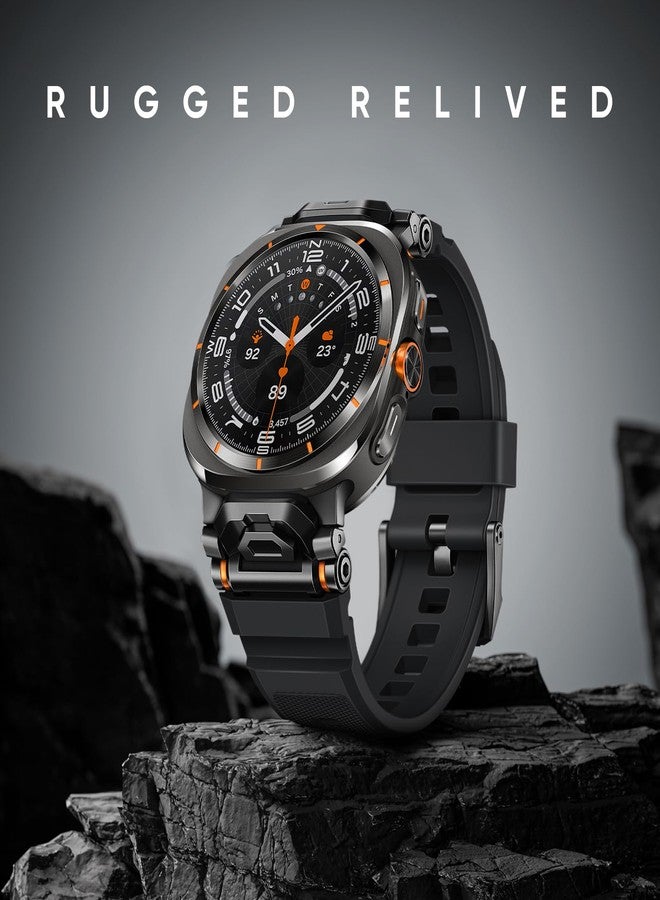 Suitisbest Sport Band Compatible with Galaxy Watch Ultra Bands 47mm (2025/2024), Samsung Ultra Watch Band for Men Women - Soft Silicone Samsung Watch Ultra Strap with Durable Stainless Steel Connector - Image 4