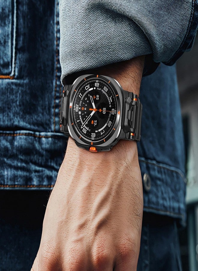 Suitisbest Sport Band Compatible with Galaxy Watch Ultra Bands 47mm (2025/2024), Samsung Ultra Watch Band for Men Women - Soft Silicone Samsung Watch Ultra Strap with Durable Stainless Steel Connector - Image 5