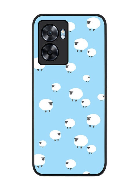 Rugged Black edge case for Oppo A57 Slim fit Soft Case Flexible Rubber Edges Anti Drop TPU Gel Thin Cover - Counting Sheep