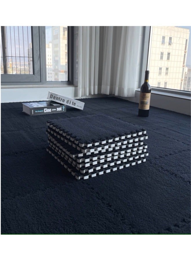 جيرينك بساط لعب للأطفال، بساط لعب سميك متشابك، بساط لعب ناعم من القطيفة، سجادة أطفال رقيقة، بساط لعب من إسفنج EVA، بساط تمارين اليوغا واللياقة البدنية مع حواف، بساط لعب ألغاز، بساط لعب مربع من القطيفة للأطفال، بساط لعب غير سام لحماية الأرضية، بساط لعب للأطفال لغرف الأطفال والصالونات وغرف النوم (أسود، 30×30 سم) - Image 3