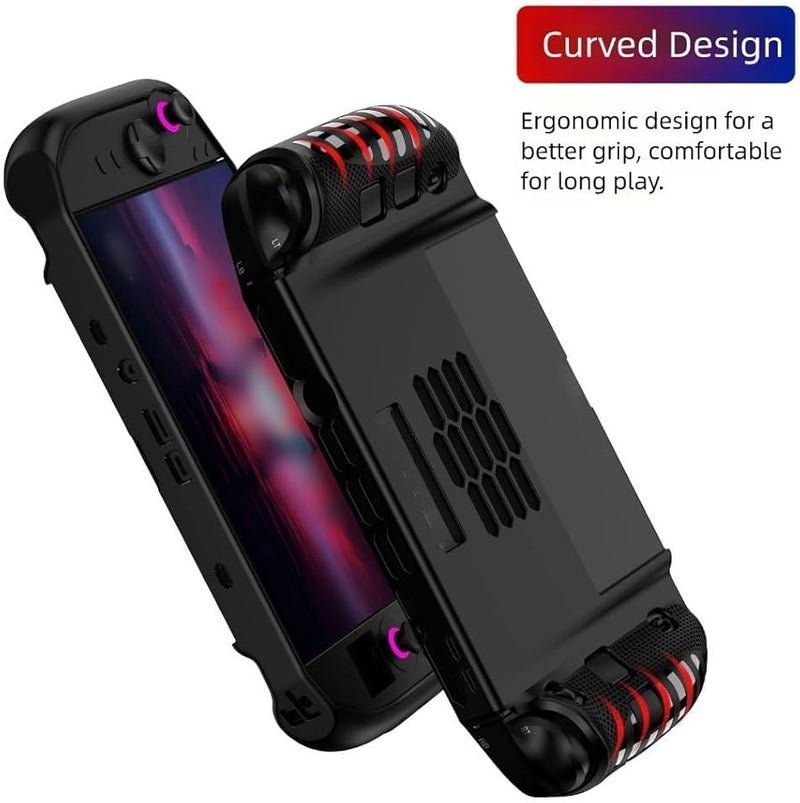 حافظة TPU سوداء مضادة للصدمات مع حامل للجهاز المحمول لينوفو ليجيون جو 2 لألعاب الكمبيوتر - Image 3