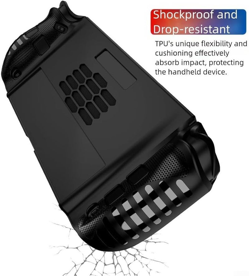حافظة TPU سوداء مضادة للصدمات مع حامل للجهاز المحمول لينوفو ليجيون جو 2 لألعاب الكمبيوتر - Image 5