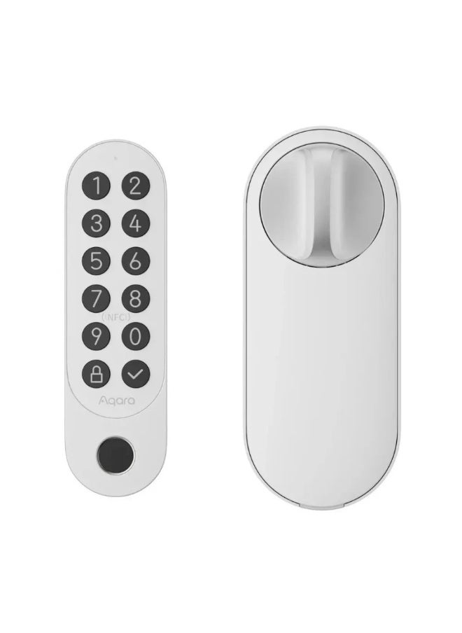 Smart Door Lock U200, Matter over Thread, Keyless Entry Door Lock with Apple Home Key and Rechargeable Battery,Supports Apple Homekit,Alexa and SmartThings-White