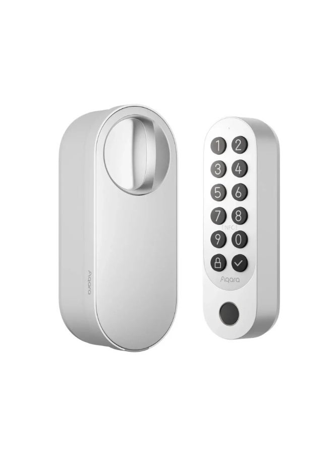 Smart Door Lock U200, Matter over Thread, Keyless Entry Door Lock with Apple Home Key and Rechargeable Battery,Supports Apple Homekit,Alexa and SmartThings-White