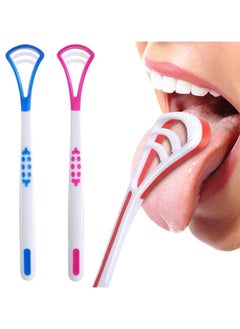 ORiTi 2PCS Tongue Brush Cleaning Tongue Surface Oral Cleaning Brushes Tongue Scraper Deep Clean Maintain Oral Clean Hygiene Care For Men And Women Daily Oral Care, Ideal For Gift  - Image 1