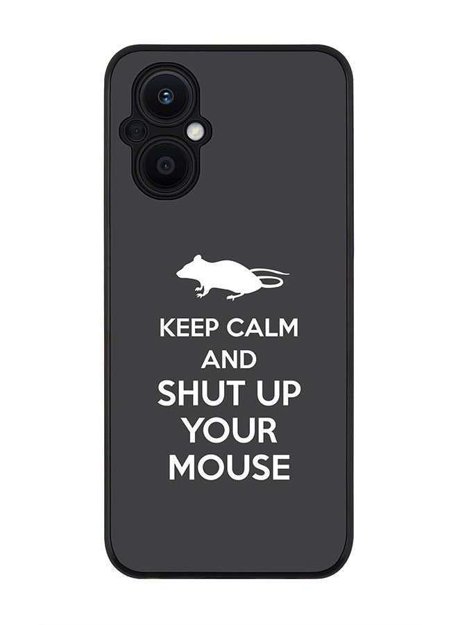 Stylizedd Rugged Black edge case for Oppo Reno7 Z  Slim fit Soft Case Flexible Rubber Edges Anti Drop TPU Gel Thin Cover - Shut Up Your Mouse - Image 1