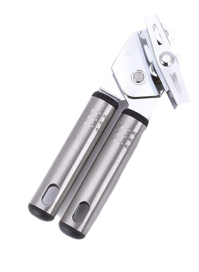 ON MART Stainless Steel Tin Opener Can Opener Manual Tin Cutter Heavy Duty Multipurpose Handheld Can Opener Super Sharp Cutting Wheel for Smooth Edge Cut, Easy Turn Knob Useful for Bottles, Cans and Tins for Household, Outdoor Camping - Image 1